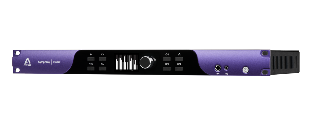 Front Panel of the Symphony Studio Series - Apogee's newest USB-C Audio Interface
